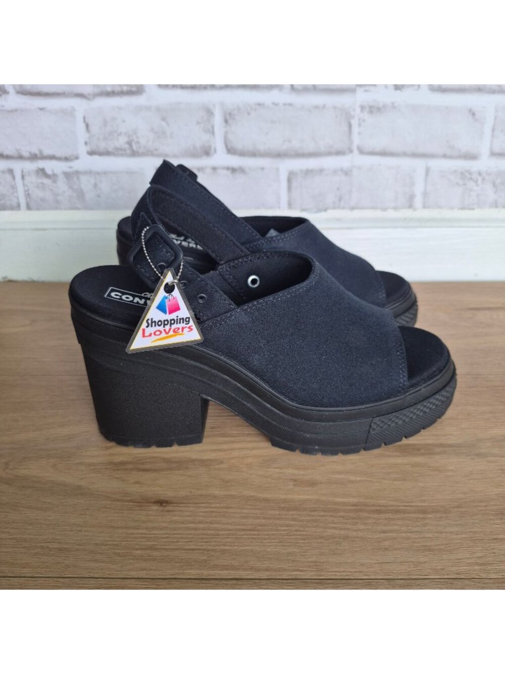 ⭐Converse Chuck 70 De Luxe Heel Platform Sz 5.5 Men's shoes Sandal Black A12567F